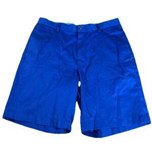 Brooks Brothers 346 Shorts Men's 32 Blue Lightweight Advantage 9" Chino Shorts